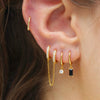 4PCS Stainless Steel Long Chain Pendant Earrings Set for Woman Little Huggies Hoop Earrings Cartilage Piercing Jewelry - Image 1