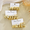 18 Pcs/Set Water Drop Earring For Women Vintage Exaggerated Geometric Twist Hoop Earrings Personalized Jewelry Gifts - Image 5