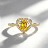 Heart Ring Set with Diamonds Open Ring Women's Silver Adjustable Wedding Ring Jewelry - Image 11
