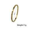 Gold Plated Stainless Steel Honeycomb Zircon Hexagon Bracelet for Women, Wedding Party Jewelry - Image 2