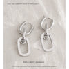 NiNice Stainless Steel Textured Geometric Drop Earrings Handmade Polished Temperament Jewelry Pvd Plating - Image 5