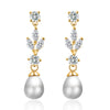 Water Drop Imitation Pearl Drop Stud Earrings For Women Girls White Crystal Zircon Earring Wedding Festival Jewelry Gift - Image 7