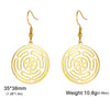 Hekate Wheel Dangle Earrings Stainless Steel Triple Moon Strophalos Hecate Goddess Wiccan Magic Amulet Jewelry - Image 9