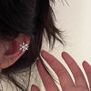 Shiny Rhinestone Snowflake Clip Earrings for Women No Perforation Geometric Ear Cuffs Christmas Jewelry Gifts - Image 4