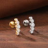1/5PCS Titanium 5 CZ Cluster Climber Stud Earrings 16G Daith Helix Tragus Cartilage Lobe Piercings Flatback Labret Stud Jewelry - Image 5