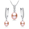 Ywyc Horseshoe 8-9mm Rice Freshwater Pearl Earrings&Necklaces Jewelry Set for Women Silver 45cm Pendant Necklace - Image 8