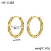 Carlidana Chic Simple Hoop Earrings Simple Women Earrings Stainless Steel Gold Plated Twisted Circle Huggies Earring - Image 11