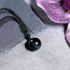 16 Mm Black Obsidian Tiger Eyes Amethyst Stone Women Men Necklaces with Adjustable Braided Rope Cords Crystal Pendant Ne - Image 4