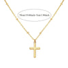 Double-Layer Chain Necklace with Cross Pendant - Image 6