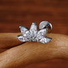 Titanium 16G Marquise Lotus CZ Flower Flat Back Stud Labret Tragus Helix Cartilage Conch Earring Piercing - Image 21