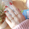 Three-Piece Stainless Steel Stacking Ring Set in Gold-Tone with Sizes 6 through 9 - Image 5