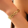 Interlocking Link Bracelet in Stainless Steel with Gold Tone or Silver Tone - Image 2