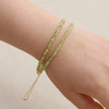 3MM Simple Elegant Bohemian Beaded Bracelet Double Layered Olivine Crystal Beads Magnetic Strand Bracelet Women Jewelry - Image 2