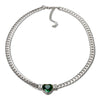 Love Heart Zircon Necklace Bracelet Dubai Cuban Chain Jewelry Set For Women Stainless Steel Gold Color Plated - Image 8