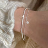 2pcs Silver Four-leaf Flower Necklace Bracelet Set for Women Adjustable Link Chain Necklace Set Jewelry Gift - Image 12