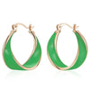 Black Enamel Hoop Earrings For Women Rose Gold Color Girl Party Accessories Wedding Eardrop Jewelry - Image 10