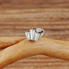 Titanium 16G Triple Baguette CZ Crown Monroe Labret Stud Cartilage Helix Conch Stud Earlobe Piercing - Image 4