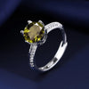 Silver Multicolor Green Ring Adjustable Open Band Women's Engagement Wedding Jewelry Gift - Image 2