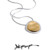 Double Round Pendant Necklace Metal Stainless Steel Daily Jewelry Recommend - Image 1