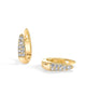 Oval Drop Hoop Earrings with Clear Stone Details in Gold-Tone or Silver-Tone - Image 4