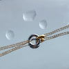 Stainless Steel Two Color Circle Glossy Pendant Women Necklace Party Favor Jewelry - Image 5