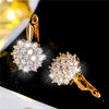 Cute Small White Zircon Stone Snowflake Hoop Earrings For Women Charm Female Silver Color Wedding Jewelry Gift - Image 5