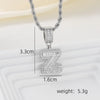 A-Z Silver Color Zircon Letter Initial Necklace Crystal Letter Necklace for Party Birthday Jewelry Gift - Image 11