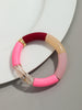 Chunky Acrylic Tube Bead Bangle with Multicolor Options - Image 19