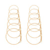 6 Pairs Hoop Earrings Set Big Circle Earrings Jewelry for Women Girls Ear Clip Punk Style Earrings Jewelry Accessories - Image 6