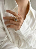 Geometric Open Ring with Contrasting Clear Stone Details - Image 21