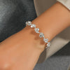 Wedding Bridal Jewelry 1-10 Row Cuff CZ Rhinestone Crystal Stretch Strand Bracelet Bangle - Image 33