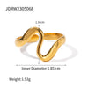Stainless Steel Minimalist Irregular Curve Geometric Curved Ring Unisex Jewelry Gift - Image 6