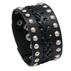 Wide PU Leather Bracelet Punk Bracelet Adjustable Goth Cuff Bracelet Gothic Rivet Buckle Wristband For Women Mens Jewelry - Image 3