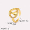 2 Styles Religious Flipable Open Rings Adjustable For Female Male Copper Inlaid Zircon Finger Jewelry Gifts - Image 3