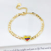 Venezuela Colombia Mexico Flag Cuban Chain Bracelet for Women Men Enamel Country Map Heart Charm Bracelet Patriotic Jewelry Gift - Image 9