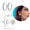 Silver Hoop Earrings For Woman Zircon Heart Shape Star Eardrop Earring Jewelry - Image 36
