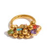 Size 678 Stainless Steel Colorful Zircon Round Ball Drop Charm Ring for Women Handmade Finger Jewelry - Image 7