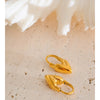 Golden Pvd Plated Stainless Steel Heart Love Cast Hoop Earrings Anti Allergic Metal Texture Daily Jewelry Gift - Image 4