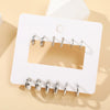 8pcs Crystal Circle Huggie Hoop Earrings for Women Simple Small Round Dangle Drops Earring Punk Jewelry Gifts - Image 11