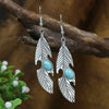 39 Styles Bohemian Vintage Tibetan Silver Geometric Drop Earrings For Women Ethnic Blue Stone Tassel Dangle Earrings Jewelry - Image 39