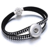 18mm Snap Button Jewelry Bracelets Braided Black Leather Snap Bracelet Fit Snaps Jewelry Magnet Buckle Tan Leather Bracelets - Image 15