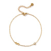 Stylish Gold Plated Anklet 304 Stainless Steel Cubic Zirconia Link Cable Chain For Women Gift 22cm(8.7") long - Image 8