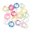 Multicolor 20 Pcs Acrylic 25x24MM Transparent Ring Geometric Ring Cute Girl Index Finger Ringn - Image 10