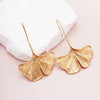 Simple Gold Color Metal Leaf Drop Earrings For Women Bohemian Large Dangle Earring Big Alloy Pendant Drop Earrings Punk - Image 3
