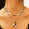 Y2K Star Moon Pendant Necklace Punk Gothic Simple Silver Color Double Layered Metal Neck Chain Women's Charm Jewelry Gift - Image 3