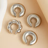 4pcs C Shaped Acrylic Ear Clip for Women Simple Gold Silver Color No Pierced Round Earrings Punk Female Jewelry - Image 4