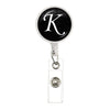26 English Letters Brooch A-Z Initial Round Glass Ball Pendant Retractable Badge Reel For Women Gifts Jewelry - Image 8