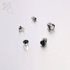 ZS 1 Pair Magnetic Clip-on Earrings Black Blue CZ Crystal Ear Clip Heart Star No-Pierced Stud Earring No Piercing Jewelry 4-8MM - Image 4