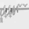6PCS Green Tragus Huggie Earring Set For Women Fahion Square Crystal Cartilage Hoop Earring Shiny Helix Piercing Lobe Jewelry - Image 9