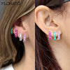 13mm Crystal Hoop Earrings for Women Silver Needle Zircon Huggie Small Earrings Hoop Piercing Jewelry Gifts - Image 4